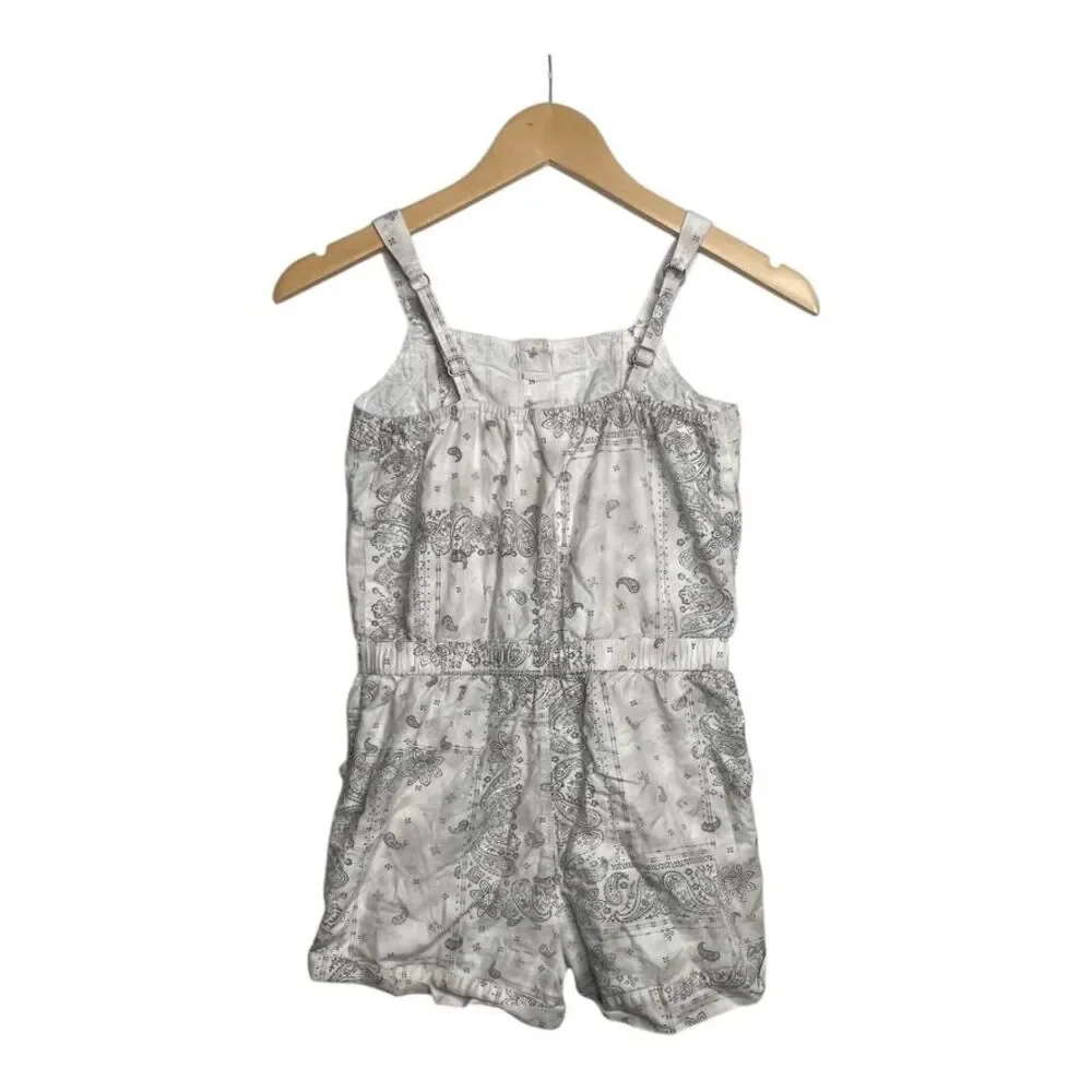 Abercrombie kids‎ Romper Paisley Print Size 11/12 White Gray